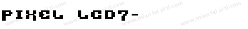 Pixel LCD7字体转换